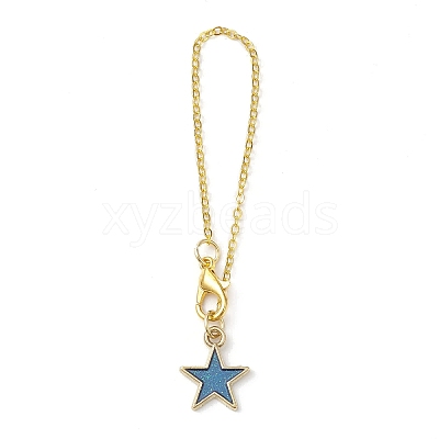 Alloy Enamel Pendant Decorations HJEW-JM01846-1