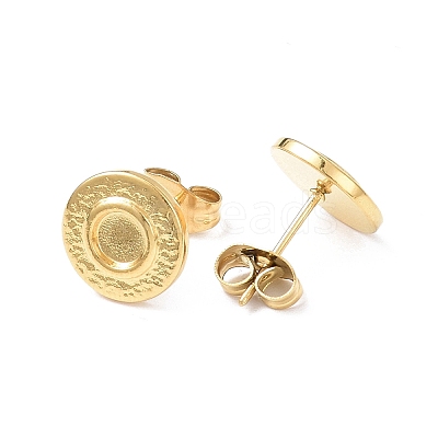 Ion Plating(IP) 304 Stainless Steel Stud Earring Finding EJEW-I285-28G-1