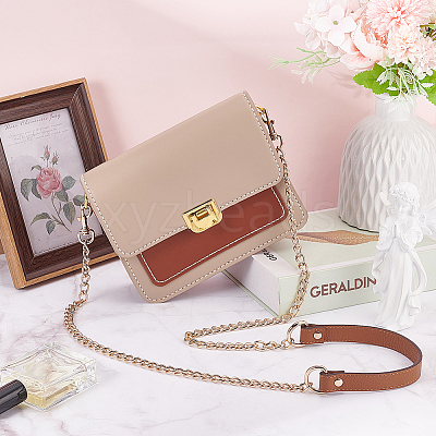 Zinc Alloy Curb Chain Crossbody Bag Straps DIY-WH0430-124A-1