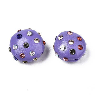 Polymer Clay Rhinestone Beads RB-S056-27D-1