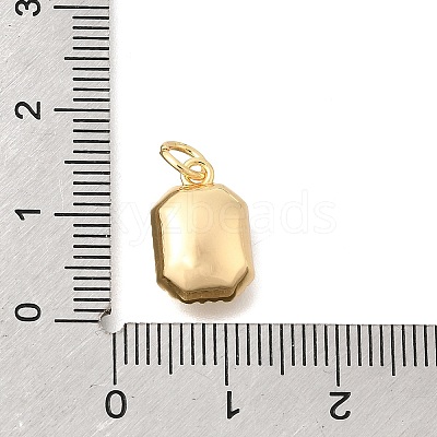 Brass Micro Pave Cubic Zirconia and Glass Pendants KK-N289-14G-01-1