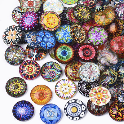 Glass Cabochons GGLA-R040-12mm-08-1