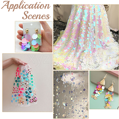80G 10 Colors PVC Paillette Pendants FIND-SC0023-20C-1