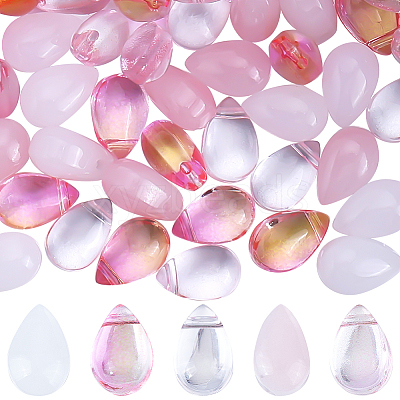 150Pcs 5 Style Glass Charms GLAA-SC0002-16B-1