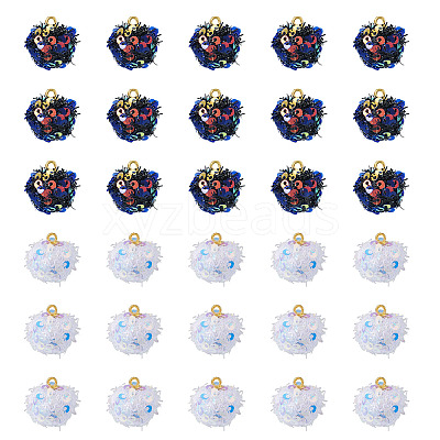 30Pcs 2 Colors Cloth Pendants FIND-TA0008-35-1