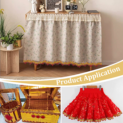 Polyester Fiber Lace Trim OCOR-WH0101-226B-1