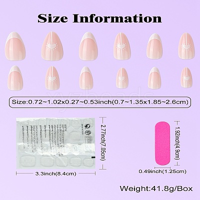 ABS Plastic Full Cover Press On False Nails DIY-CJC0006-12A-1