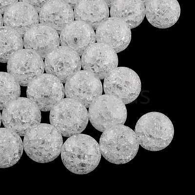 Transparent Crackle Acrylic Beads CACR-R008-20mm-12-1