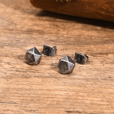 Stainless steel Hexagon Stud Earrings PW-WG255A2-01-1