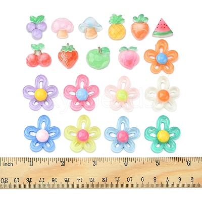 80Pcs 2 Styles Transparent Resin Cabochons Sets CRES-FS0001-07-1