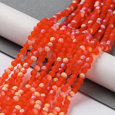 Transparent Glass Beads Strands X1-EGLA-A034-T4mm-MB25-1