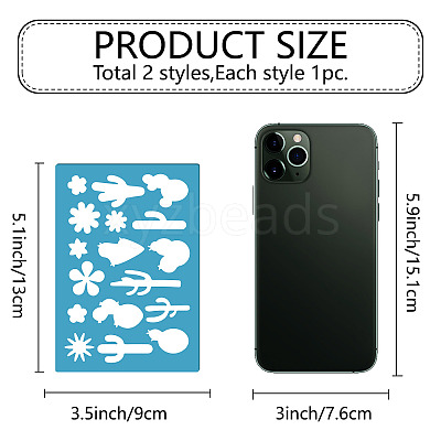 Acrylic Earring Handwork Template DIY-WH0359-035-1
