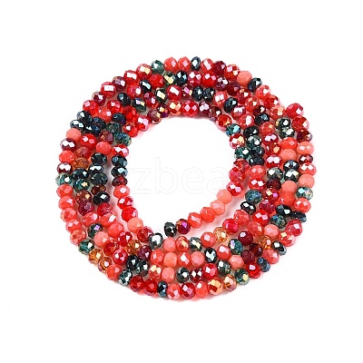 Electroplate Glass Beads Strands GLAA-T023-A16-01-1