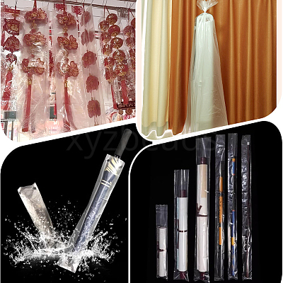 100Pcs Rectangle PE Plastic Film Storage Bags ABAG-WH0038-81B-1