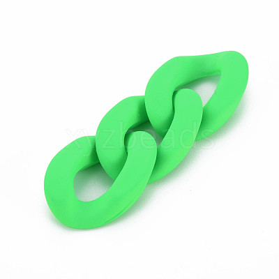 Opaque Spray Painted Acrylic Linking Rings OACR-R249-03E-1