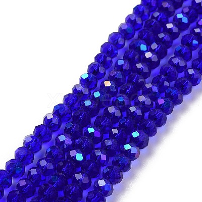Electroplate Glass Beads Strands EGLA-A034-T8mm-L16-1