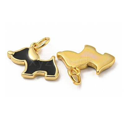 Brass Enamel Charms KK-E093-01G-02-1