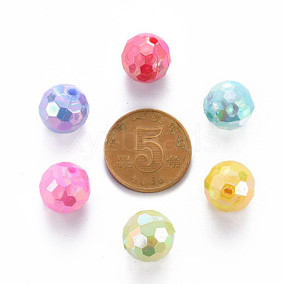 Opaque Acrylic Beads X-TACR-S154-10F-1
