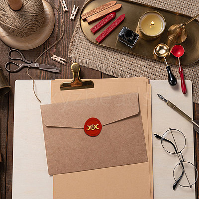 Brass Wax Seal Stamp AJEW-WH0337-006-1