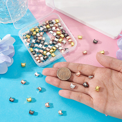 100Pcs 5 Colors Electroplate Glass Beads EGLA-TA0013-53-1