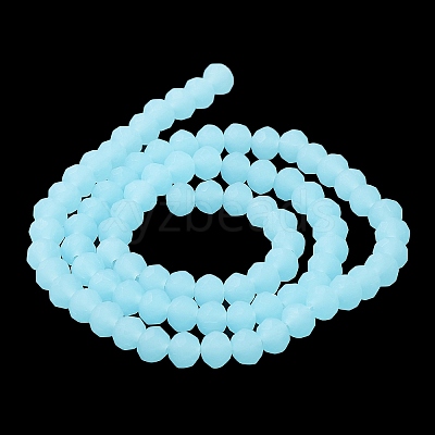 Imitation Jade Solid Color Glass Beads Strands EGLA-A034-J10mm-MD04-1