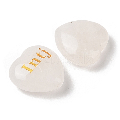 Natural Quartz Crystal Heart Engraving MBTI Figurines Statues for Home Office Desk Decorations X1-G-K353-05B-1