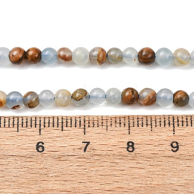 Natural Blue Calcite Beads Strands G-K427-A01-4mm-1