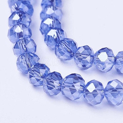 Electroplate Glass Beads Strands EGLA-A034-T8mm-A17-1