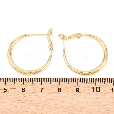 Brass Hoop Earrings for Women EJEW-A156-17A-G-1