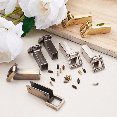 4 Set 4 Colors Zinc Alloy Bag Lock Catch Clasps FIND-GN0001-27-1