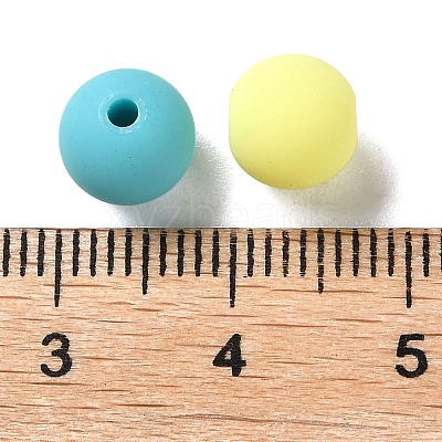 Rubberized Style Imitated Silicone Acrylic Beads X1-MACR-D029-01J-1