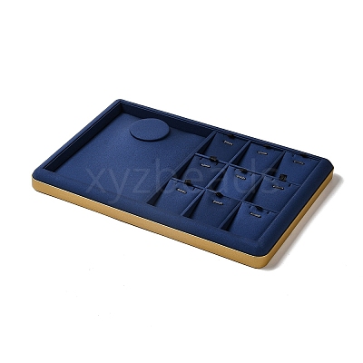 10-Slot PU Leather Pendant Necklace Display Tray Stands VBOX-C003-10B-1