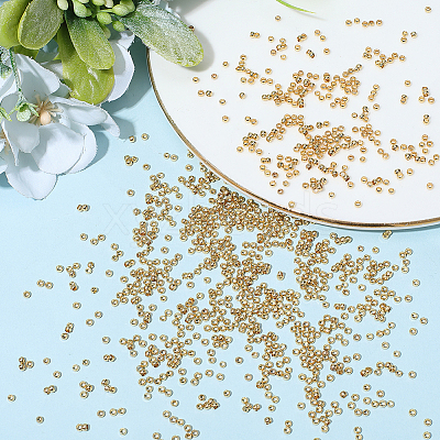 2000Pcs Brass Crimp Beads KK-BBC0022-06A-G-1