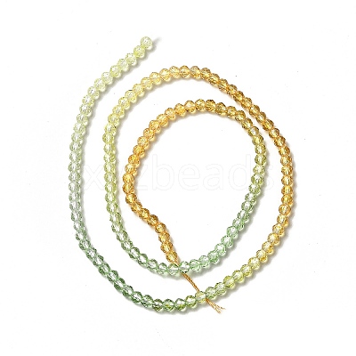 Transparent Gradient Color Glass Beads Strands X1-GLAA-H021-01B-15-1