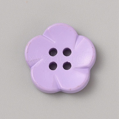 Spray Painted Plastic Buttons FIND-WH0152-394B-03-1