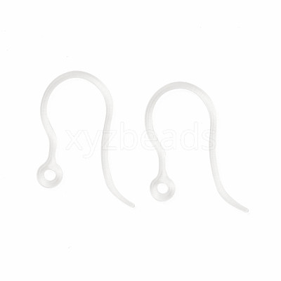 Transparent Resin Earring Hooks RESI-G050-02-1