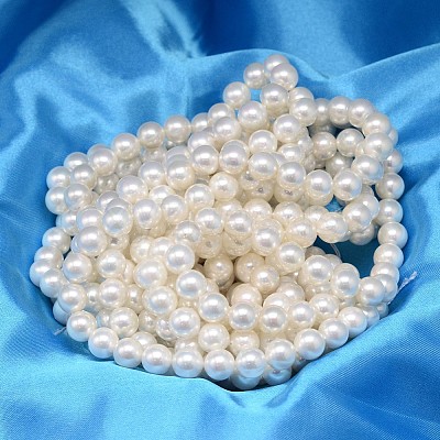 AB Color Plated Shell Pearl Round Bead Strands X-BSHE-L011-10mm-C001-1