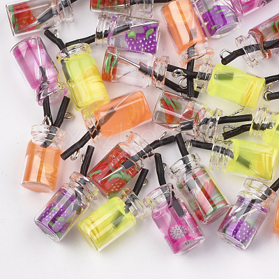 Glass Bottle Pendants CRES-N017-06-1