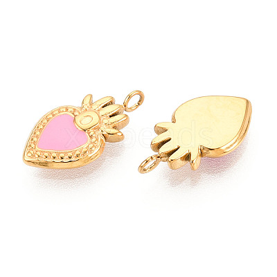 304 Stainless Steel Enamel Charms STAS-N112-21G-1