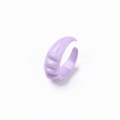 Spray Painted Alloy Cuff Rings RJEW-T011-33G-RS-1