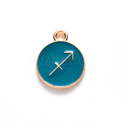 Alloy Enamel Pendants X-ENAM-S124-01B-05F-1
