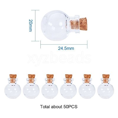 Glass Jar Glass Bottles AJEW-PH0015-03-1