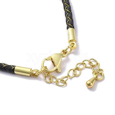 Polyester Cord Braided Bracelet Makings MAK-Z003-01G-04-1