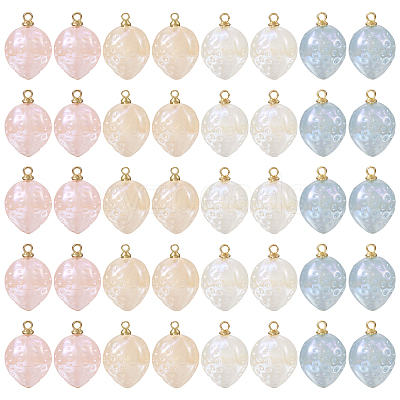 40Pcs 4 Colors Imitation Gemstone Acrylic Pendants SACR-TA0001-22-1
