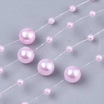 ABS Plastic Imitation Pearl Beaded Trim Garland Strand SACR-T354-01D-1
