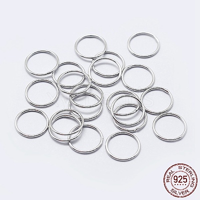 925 Sterling Silver Soldered Closed Jump Rings STER-F036-03P-1x8-1