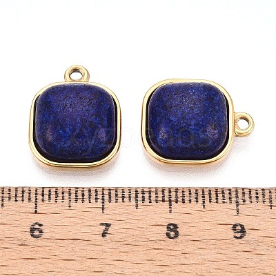Dyed Natural Lapis Lazuli Square Pendants STAS-N109-211A-G-1