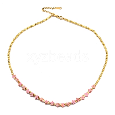 Synthetic Imperial Jasper Beaded Necklaces NJEW-P311-04C-G-1