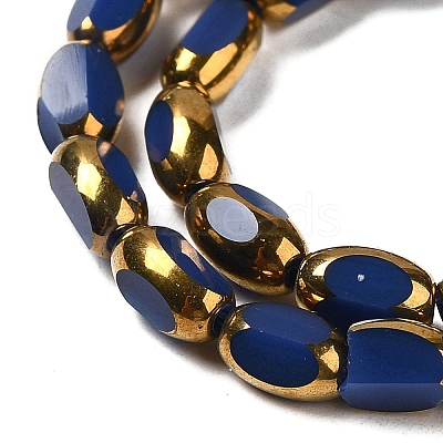 Electroplate Opaque Color Glass Beads Strands EGLA-Q127-A01-02H-1