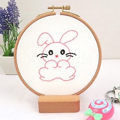 DIY Cartoon Animal Embroidery Sets DIY-G037-01C-1